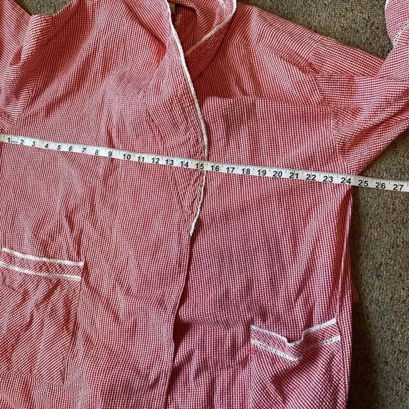 VTG Lang of SalzBurg Grannycore Cotton Nightgown Robe Women Size M-L Pocket - Picture 2 of 12